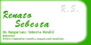 renato sebesta business card