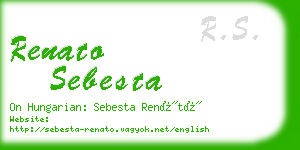 renato sebesta business card